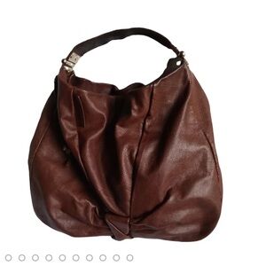 Vintage Y2K Marc by Marc Jacobs RARE Brown Leather Bow Hobo Satchel Bag